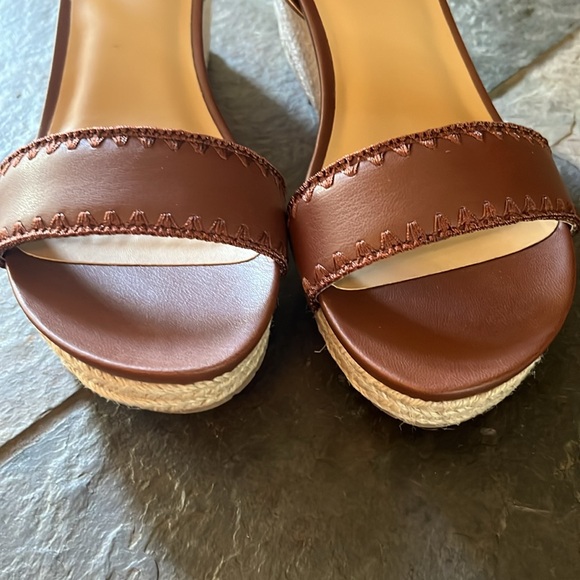 NWOT Reaction Kenneth Cole brown wedge sandals with 3” heel - Picture 4 of 7